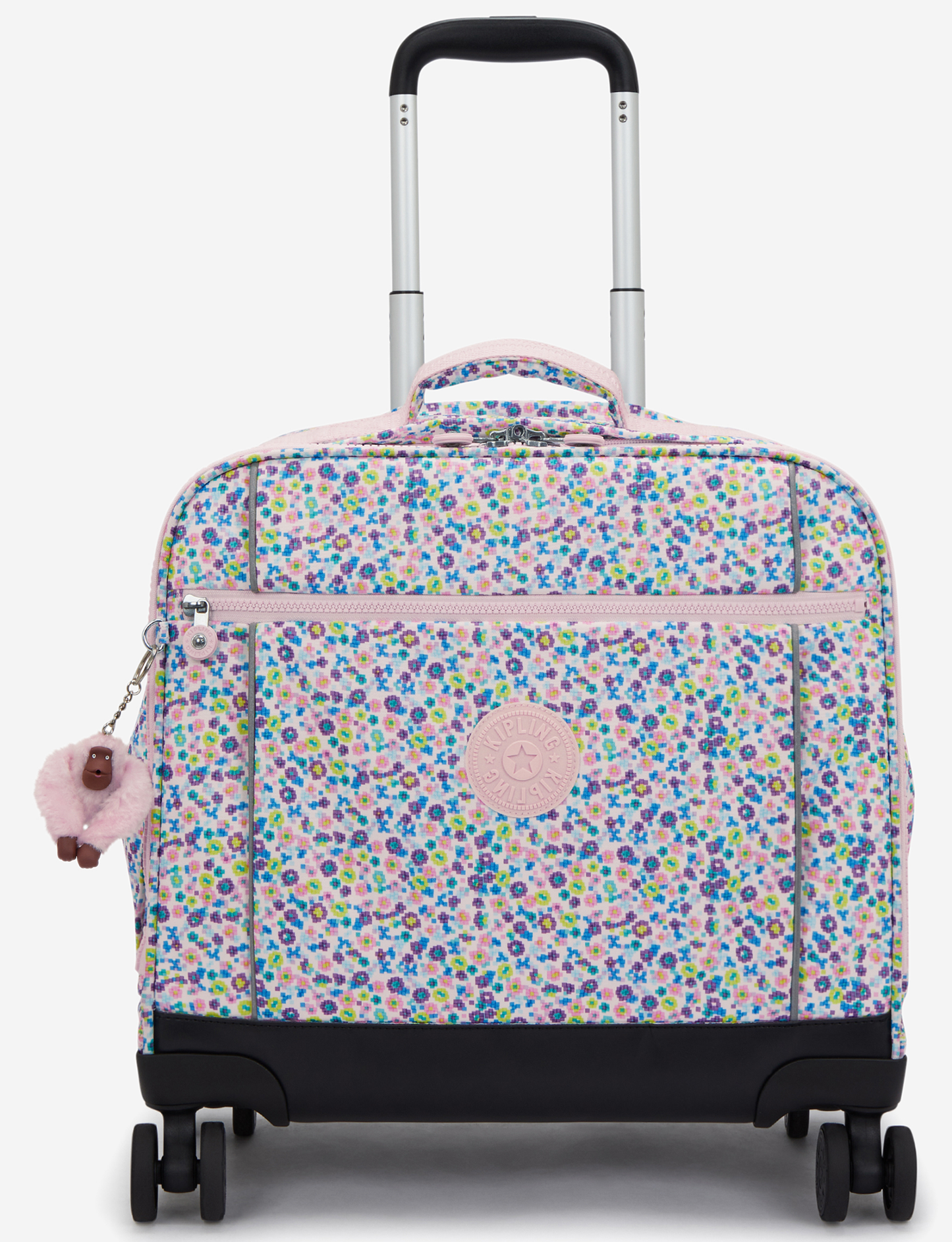 KIPLING New Storia Digi Flower Prt Kids' 4-Wheeled School Bag with Laptop Compartment I4847-7ER