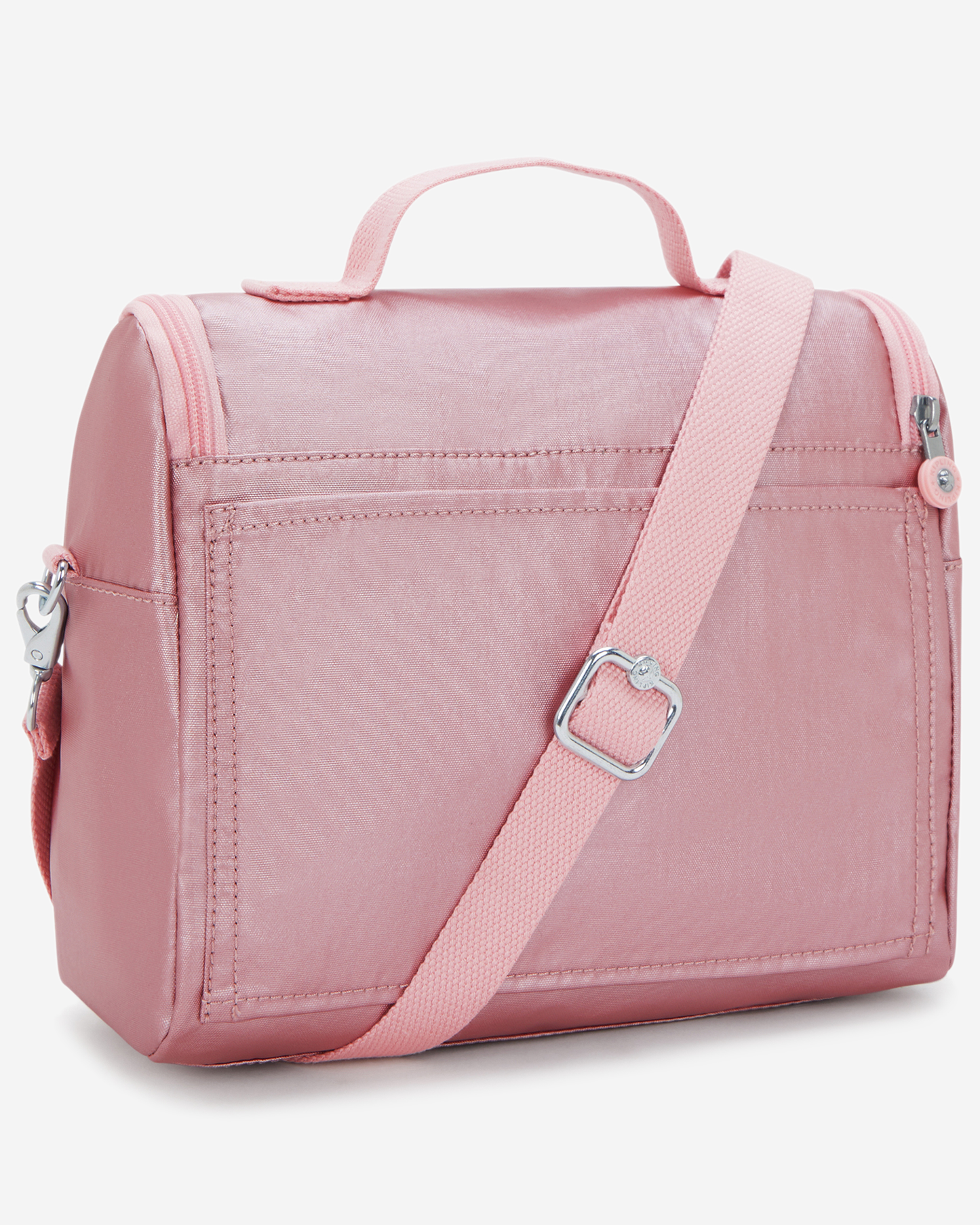 Kipling  New Kichirou Bronze Pink Met Large LunchBag with Trolley Sleeve I5356-3MD