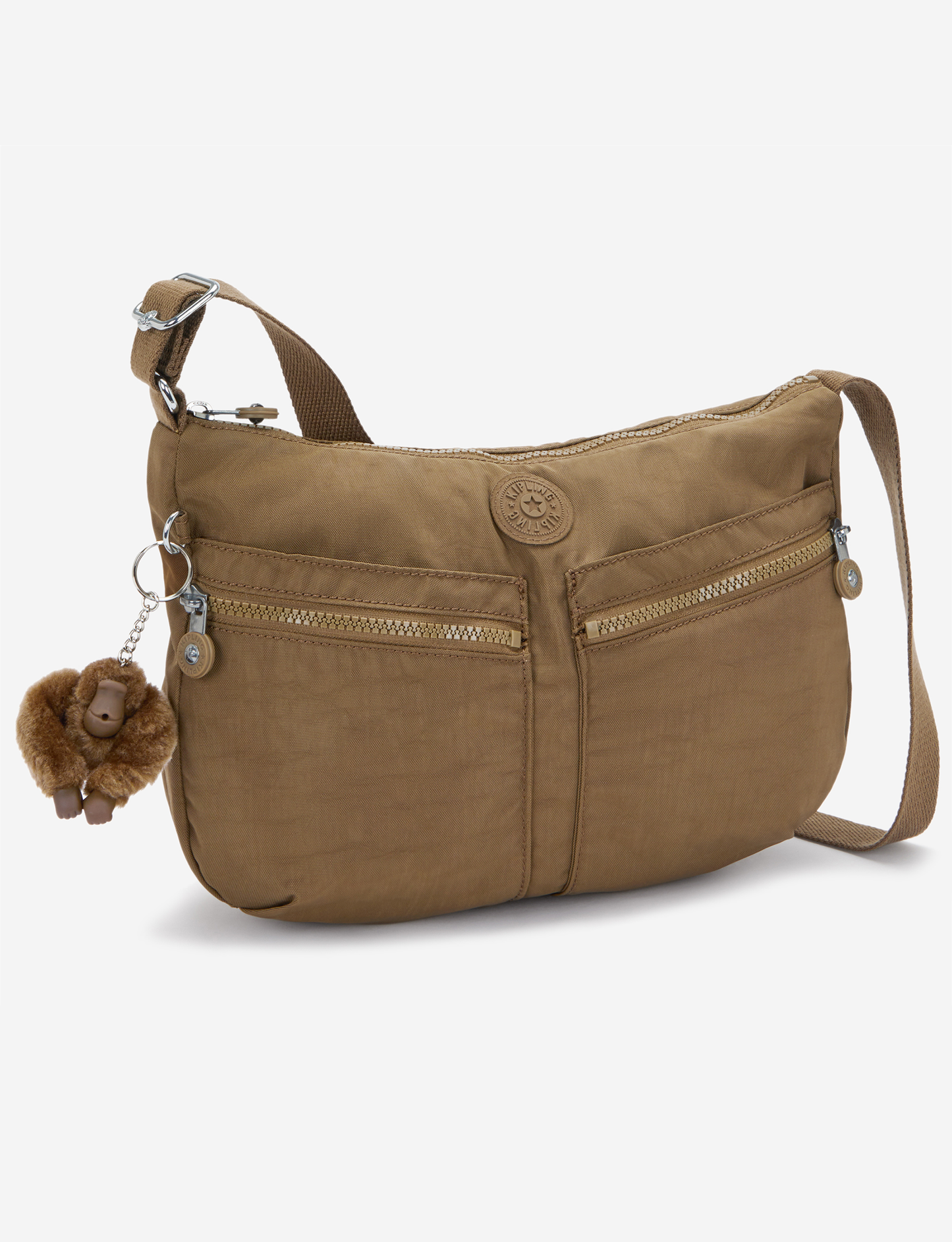 KIPLING Izellah Smooth Khaki Medium crossbody 02144-1NA