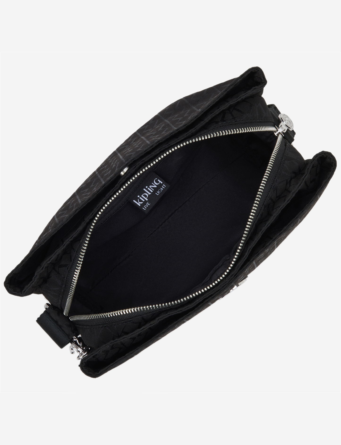 KIPLING Fabya Noir Sign Jq Medium crossbody I9846-4NW