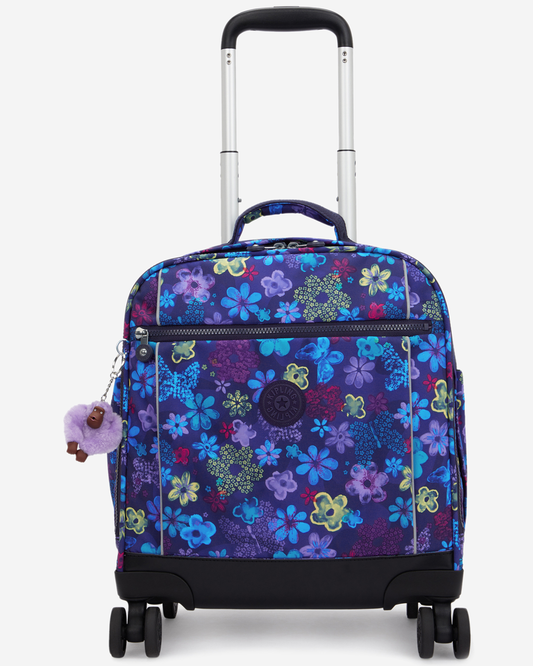 Kipling  New Storia S Dark Flwr Stamp Medium Wheeled Bag I8671-4FM