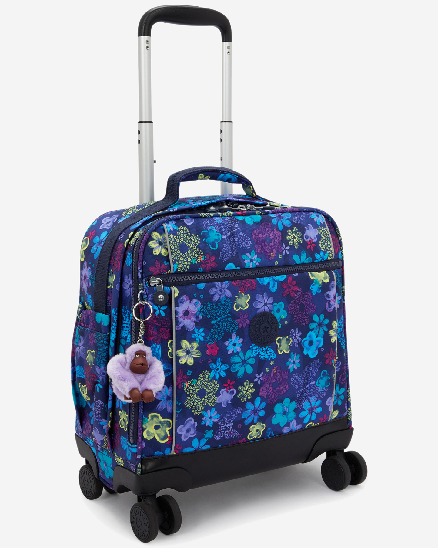 Kipling  New Storia S Dark Flwr Stamp Medium Wheeled Bag I8671-4FM