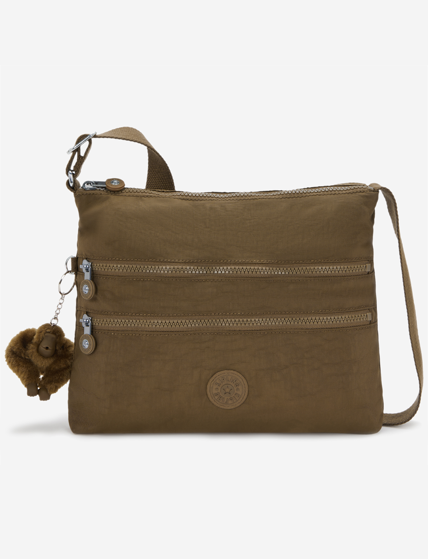 KIPLING Alvar Smooth Khaki Medium crossbody 13335-1NA