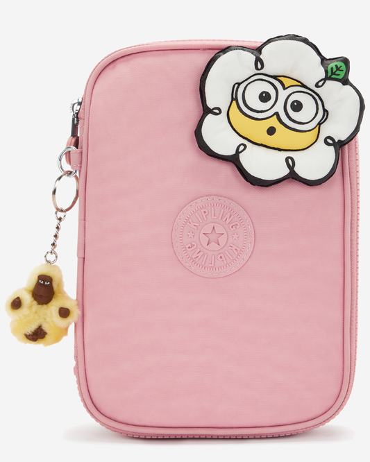 Kipling  100 Pens Pink Daisy Large Pencase I7201-1MI