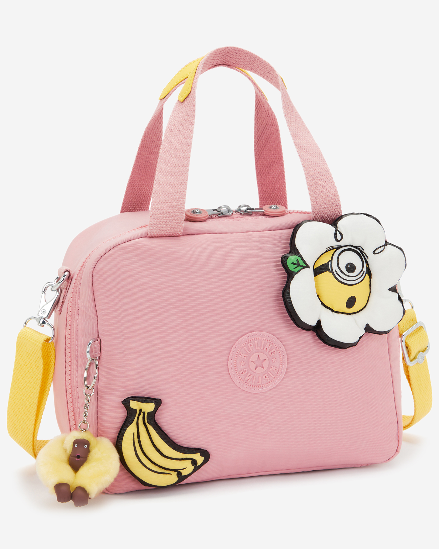 Kipling  Miyo Print Pink Daisy Large LunchBag with Trolley Sleeve I8924-1MI