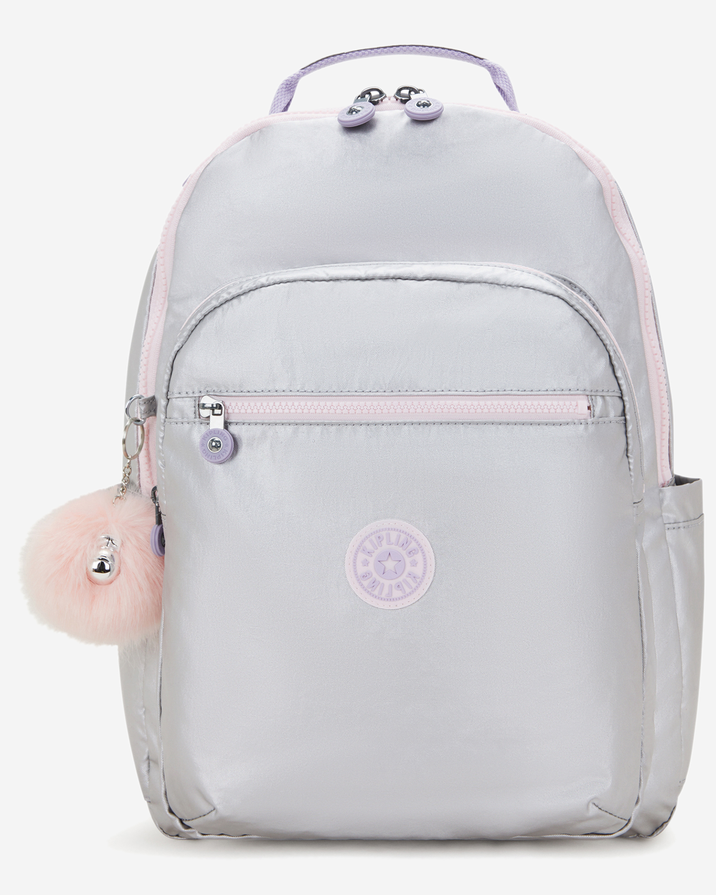 Kipling  Seoul Silver Glow Met Large Backpack I5764-54M