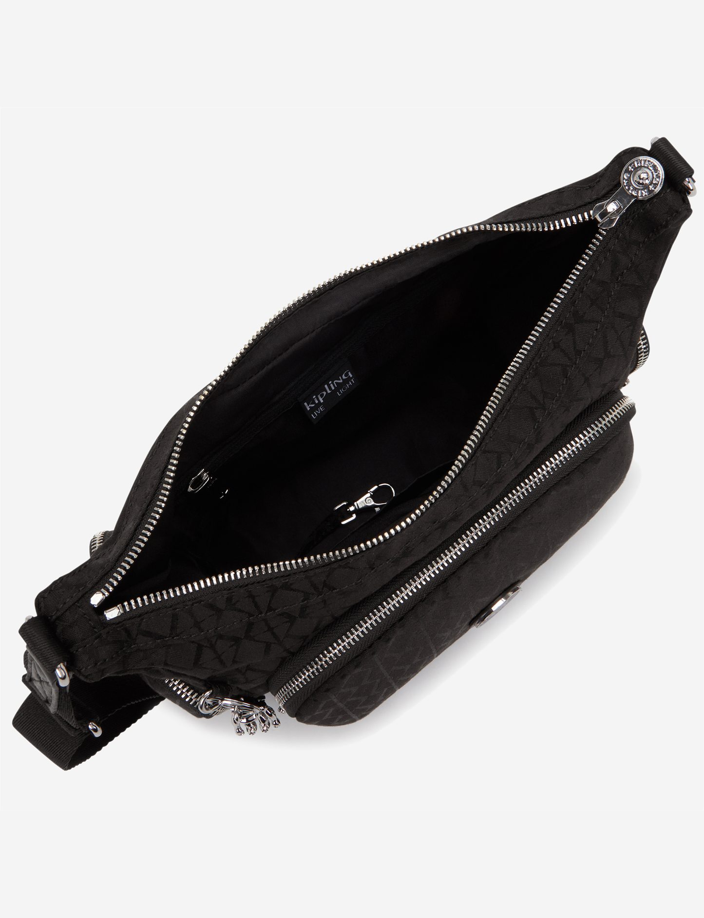 KIPLING Gabb S Noir Sign Jq Medium crossbody I8039-4NW