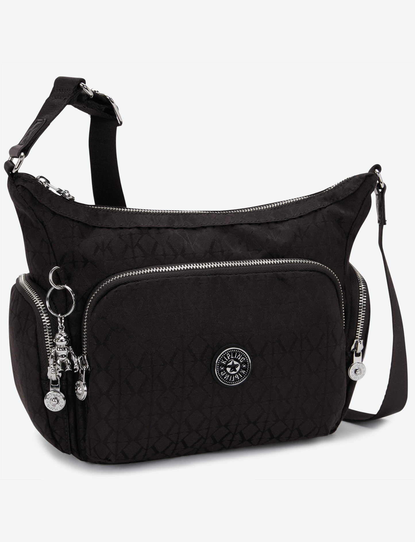 KIPLING Gabb S Noir Sign Jq Medium crossbody I8039-4NW