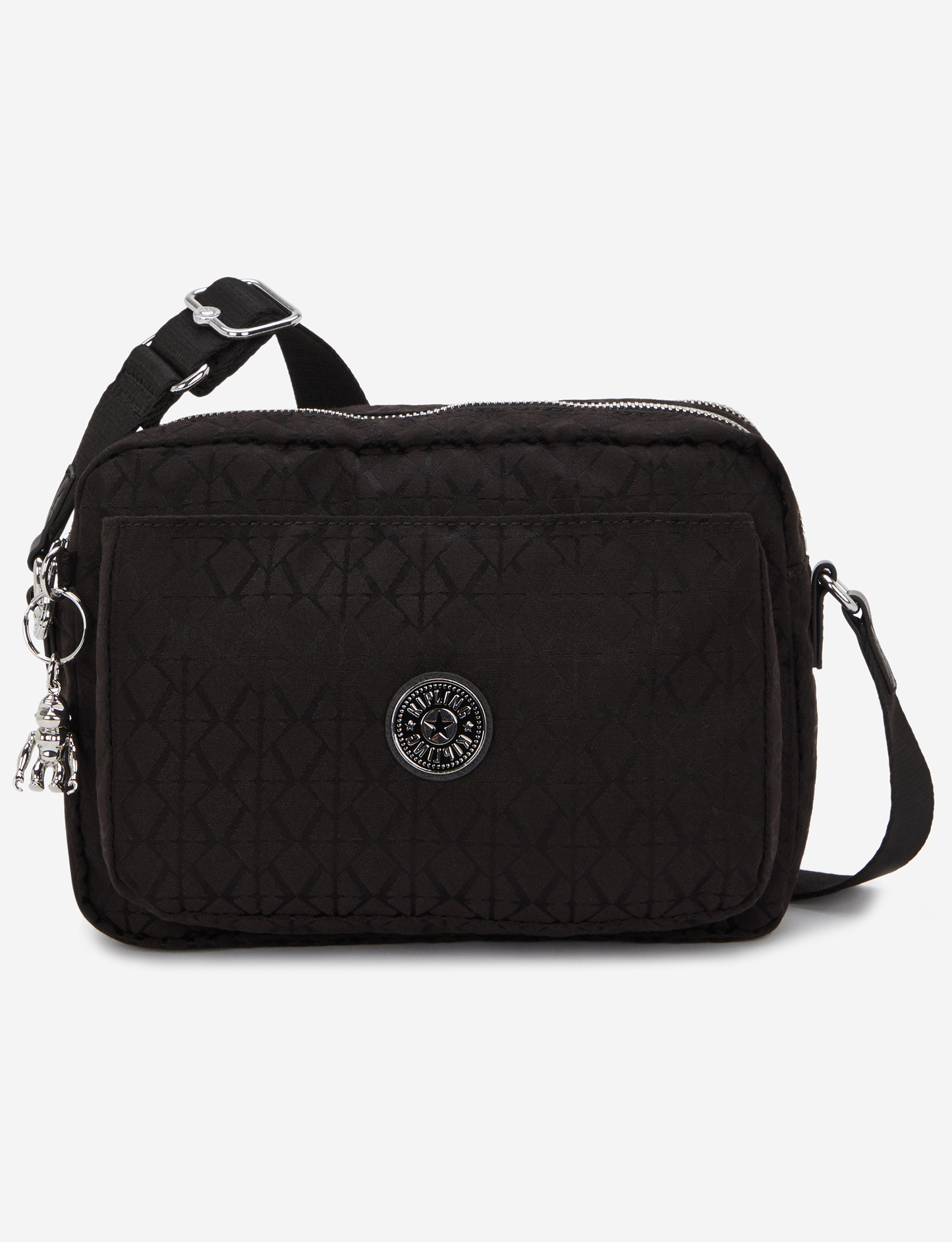 KIPLING Abanu M Noir Sign Jq Medium crossbody I8024-4NW