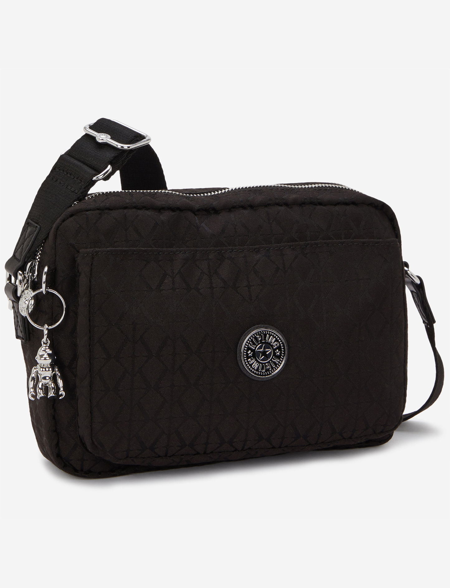 KIPLING Abanu M Noir Sign Jq Medium crossbody I8024-4NW
