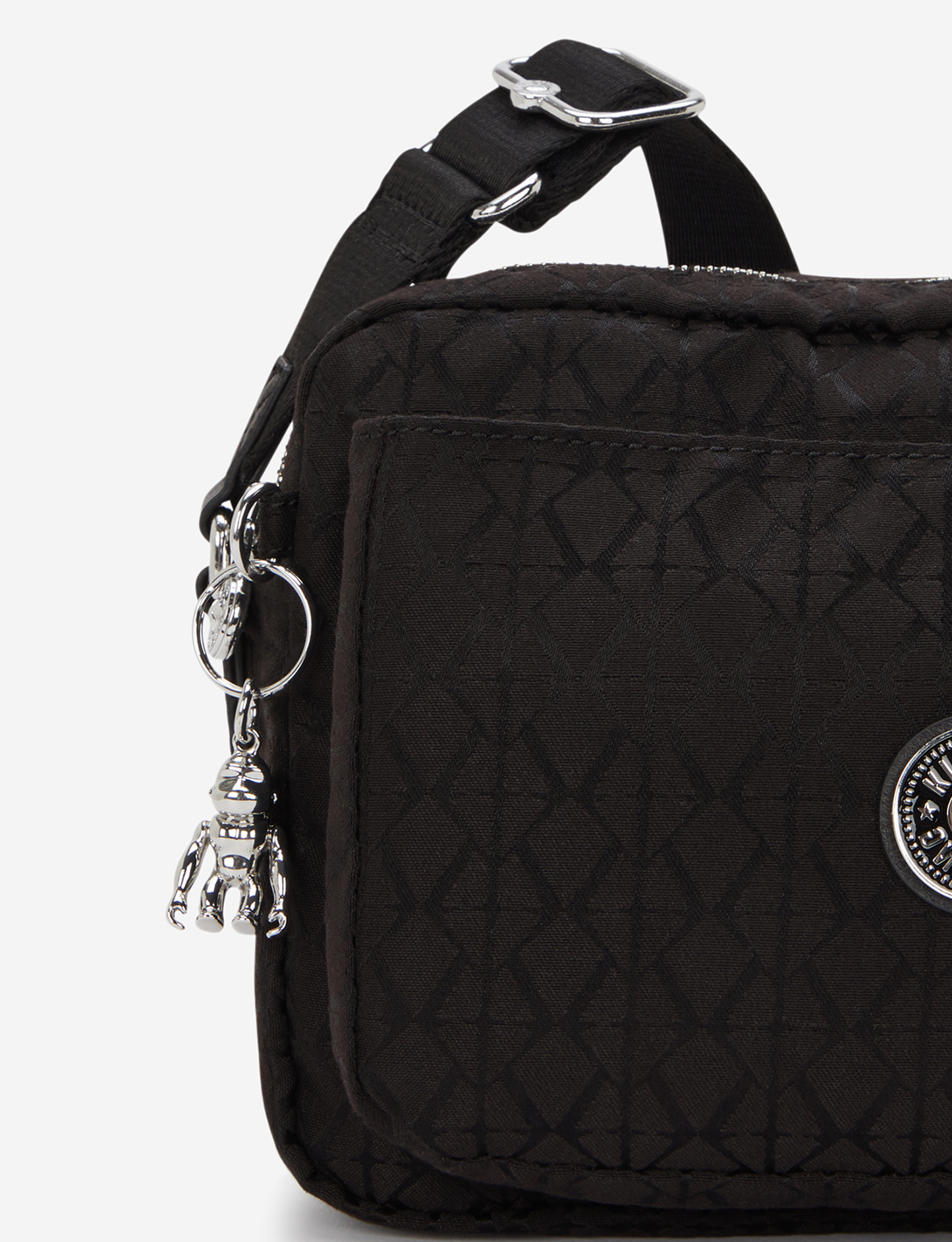 KIPLING Abanu M Noir Sign Jq Medium crossbody I8024-4NW