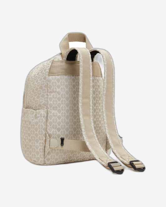 Kipling Delia Mini Signature Beige Small Backpack C2I4563-R63