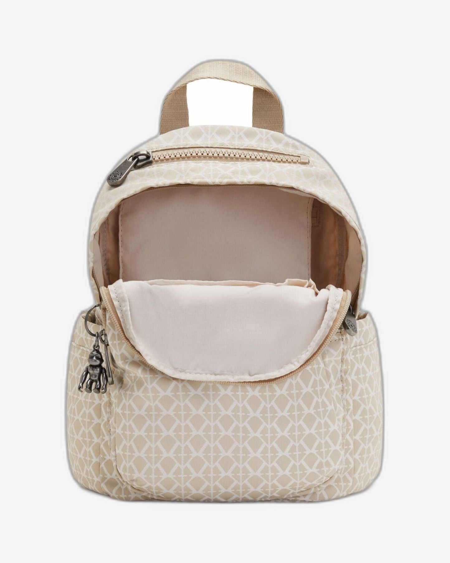 Kipling Delia Mini Signature Beige Small Backpack C2I4563-R63