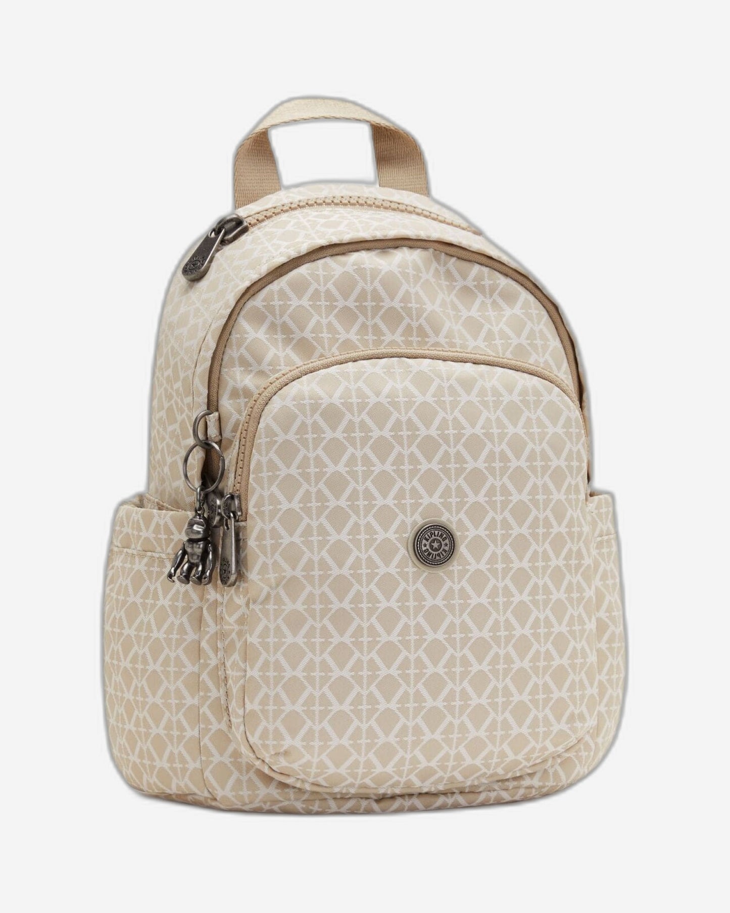 Kipling Delia Mini Signature Beige Small Backpack C2I4563-R63