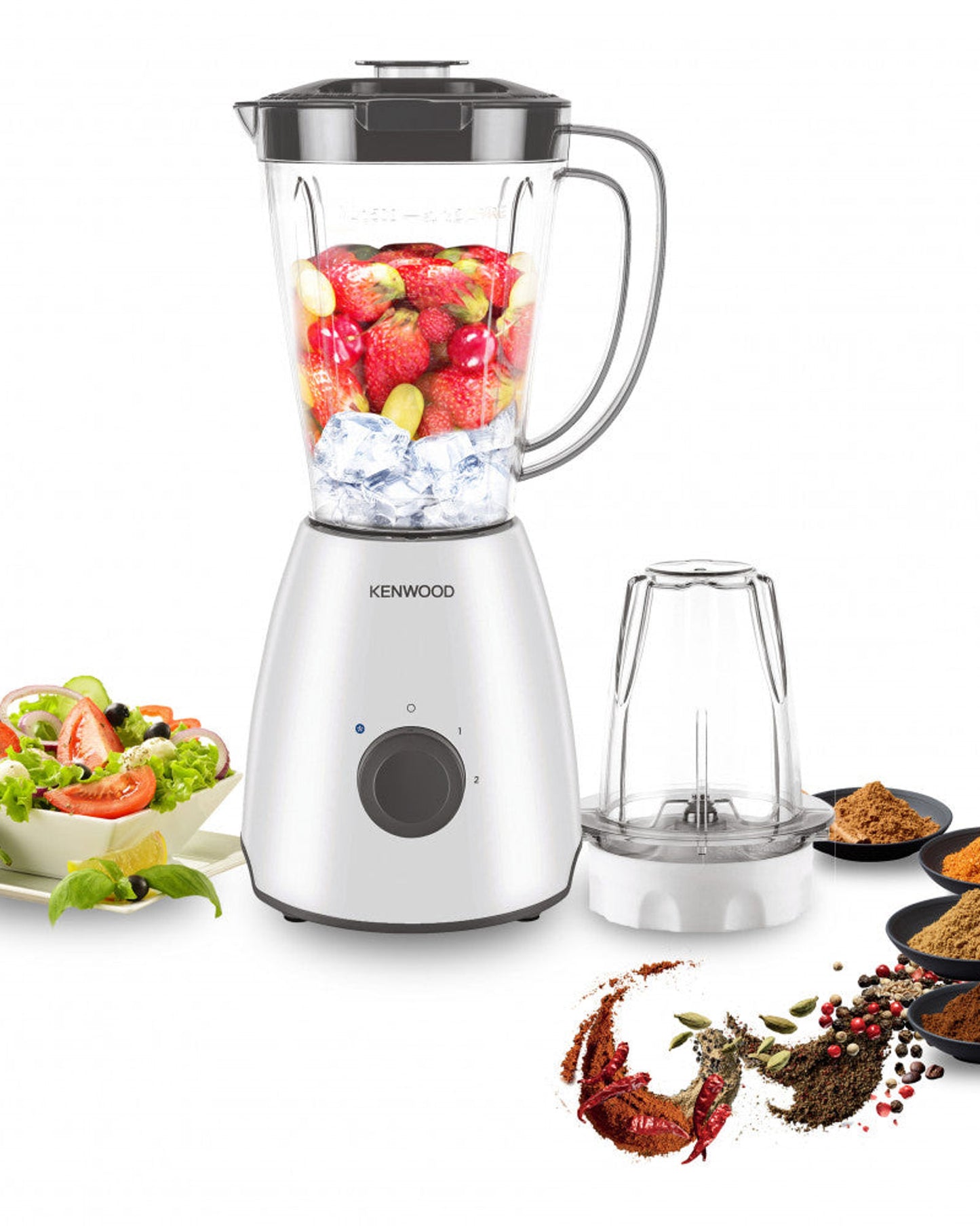 Kenwood  1.5L Blender With Multi Mill, 400W White Blp10.A0Wh