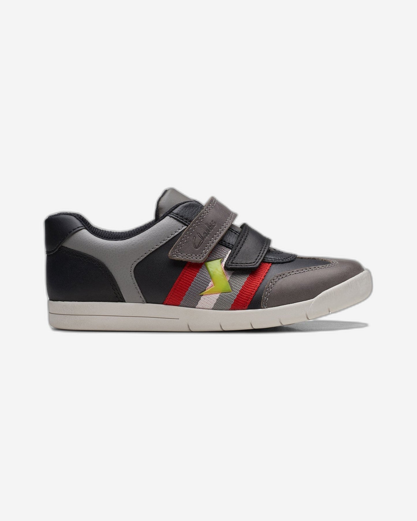 Clarks Boys Den Stripe Kid (Wide Fit)