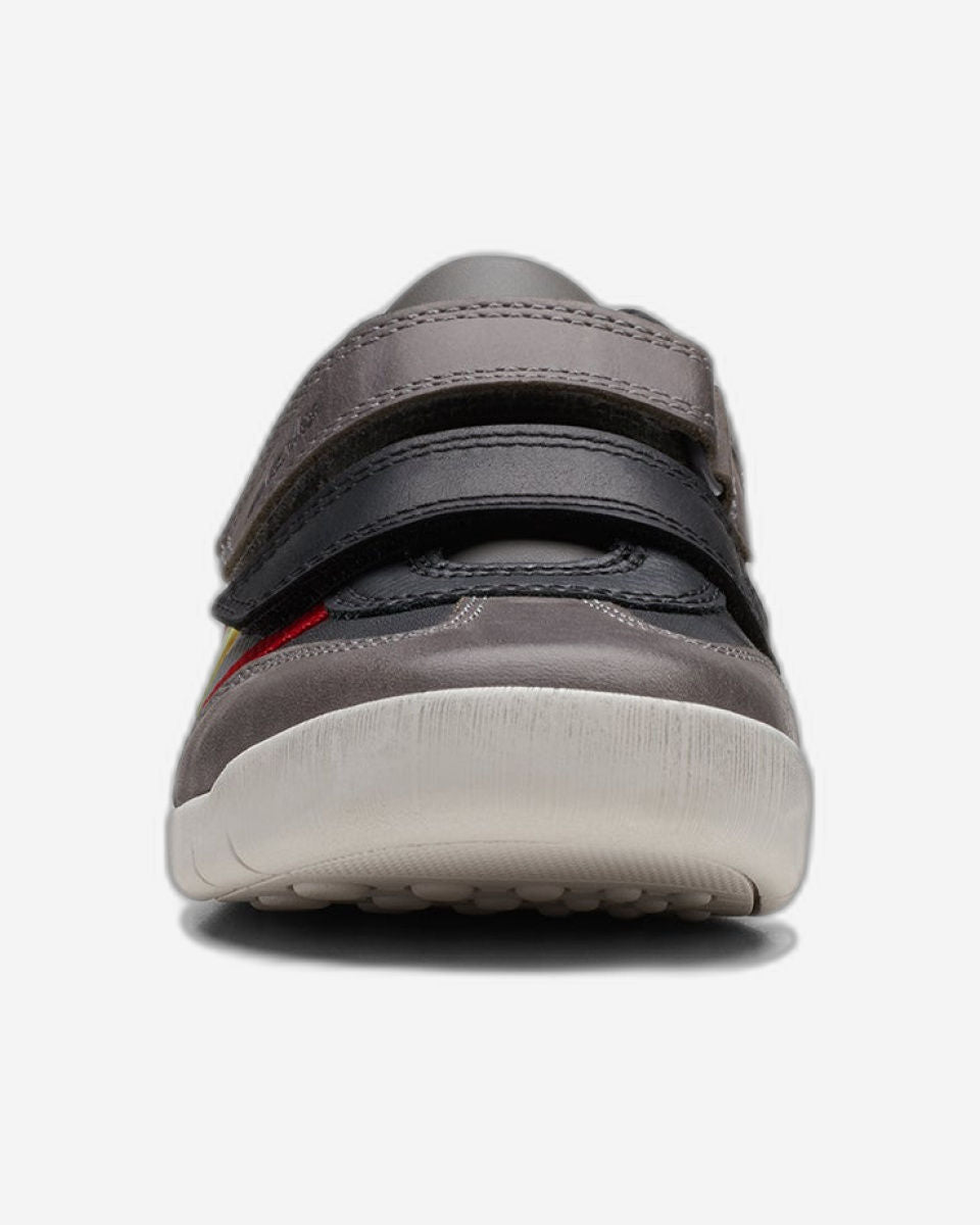 Clarks Boys Den Stripe Kid (Wide Fit)