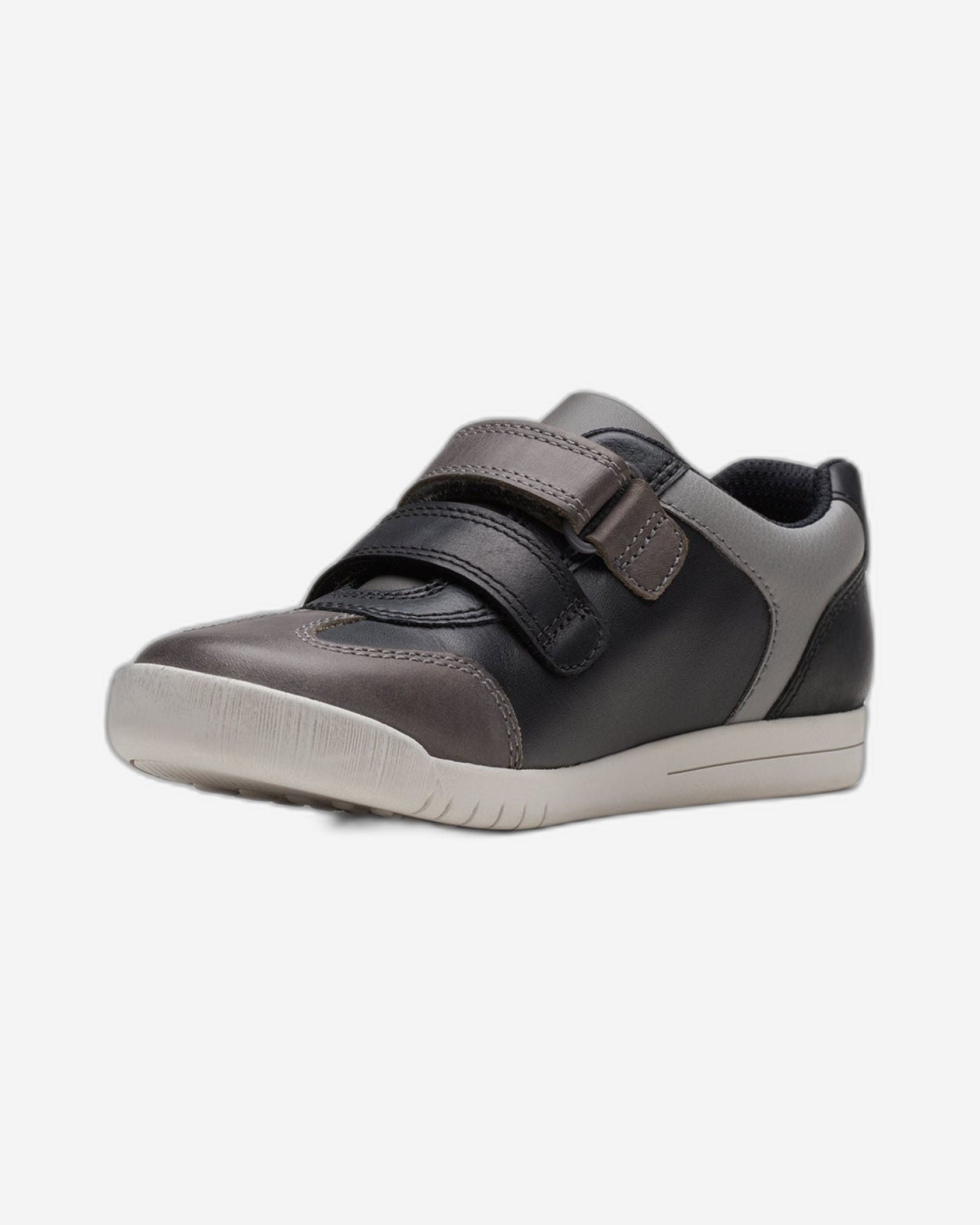 Clarks Boys Den Stripe Kid (Wide Fit)