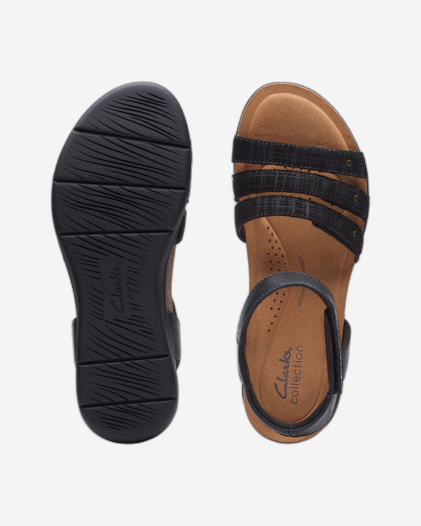 Clarks April Dove Sandals (Wide Fit)