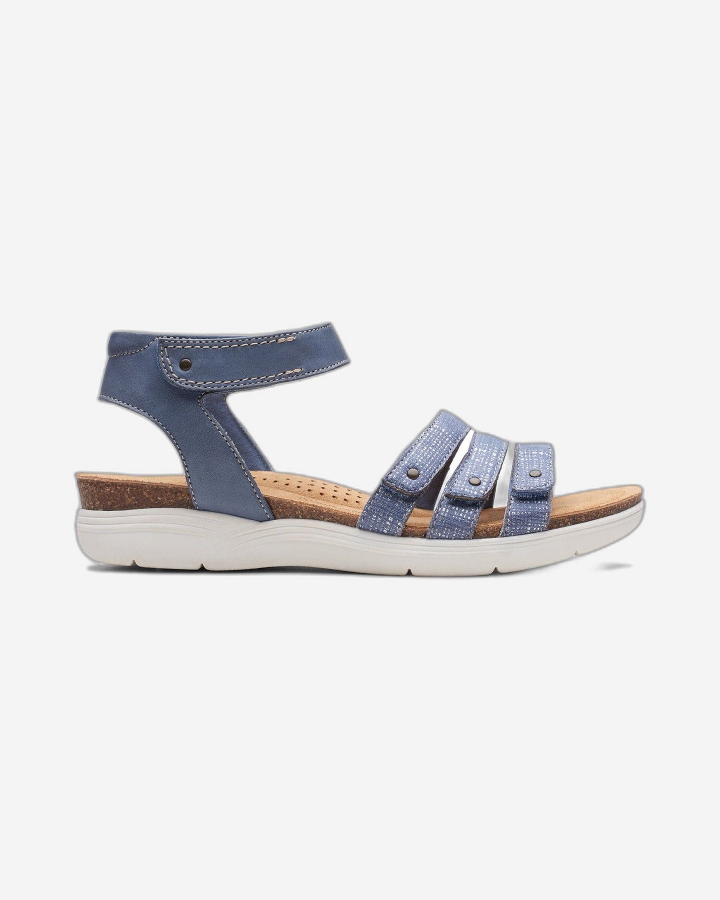 Clarks April Dove Sandals (Wide Fit)