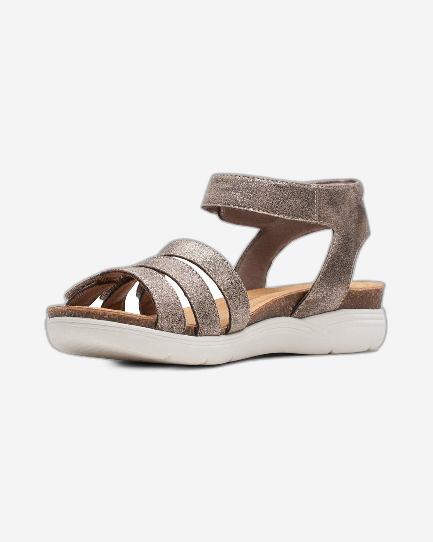 Clarks April Dove Sandals (Wide Fit)