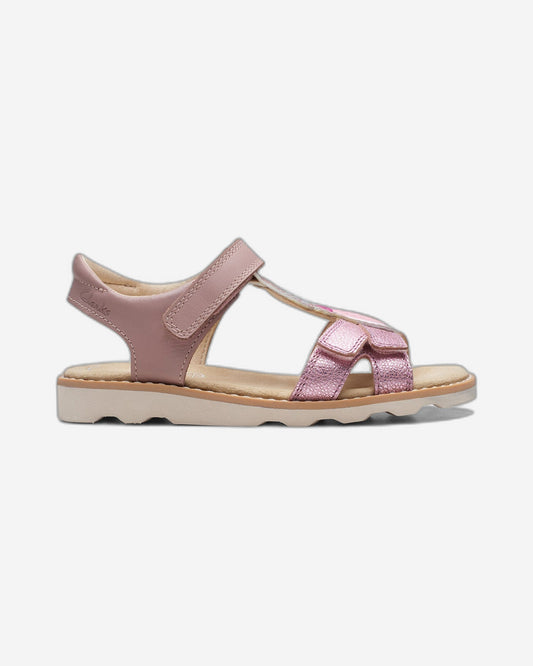 Clarks Girls Crown Brill Kid. (Wide Fit)