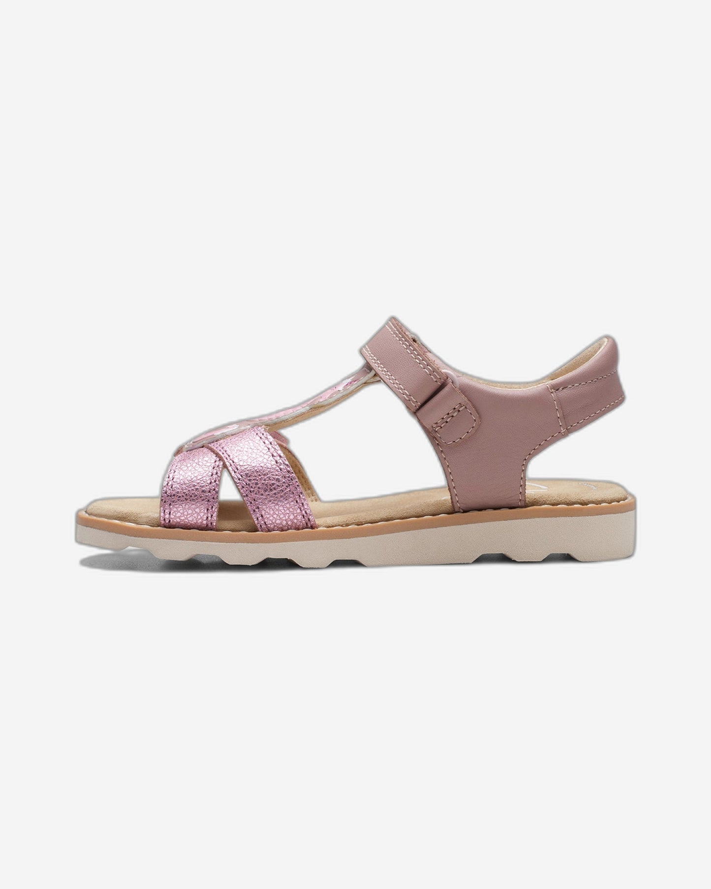 Clarks Girls Crown Brill Kid. (Wide Fit)