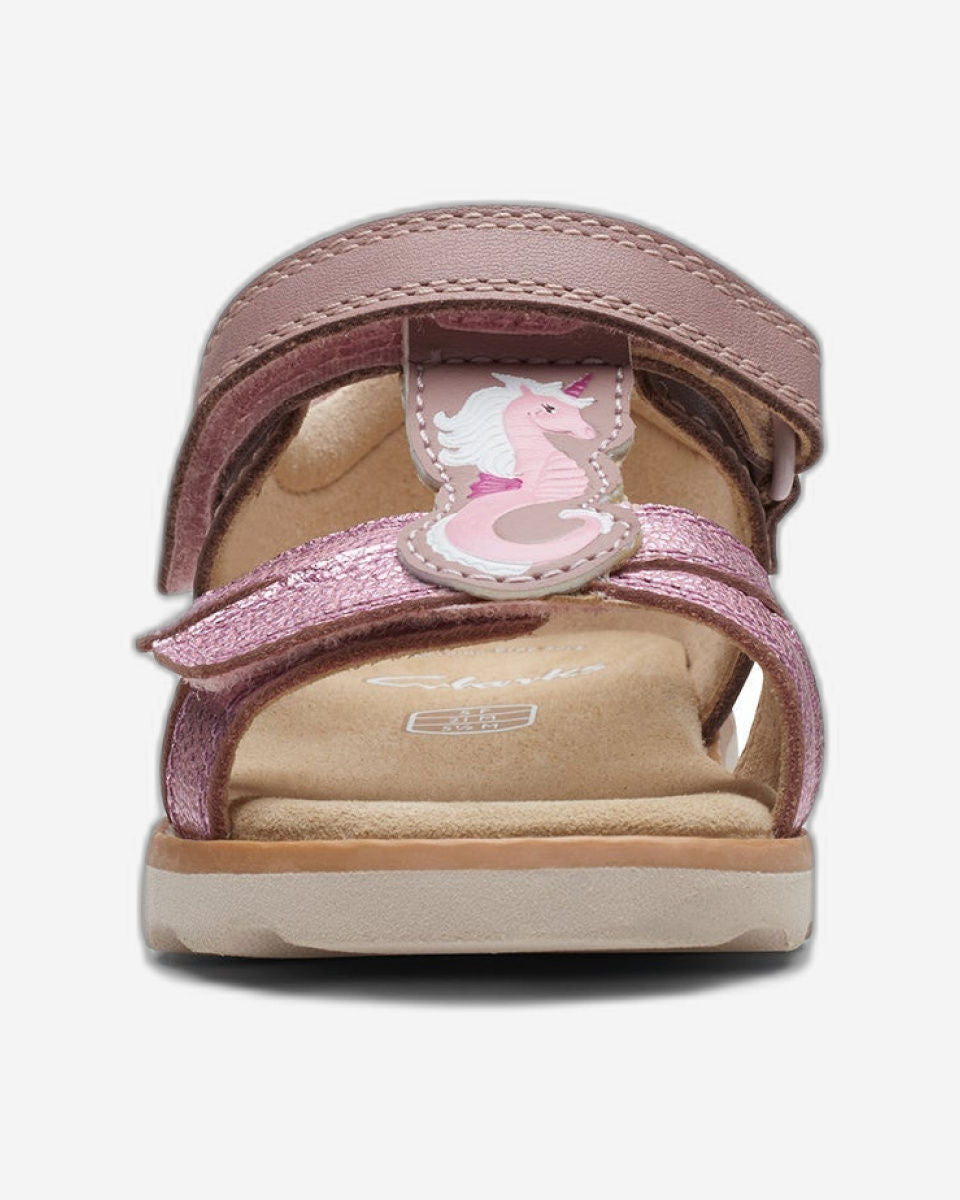 Clarks Girls Crown Brill Toddler. (Wide Fit)