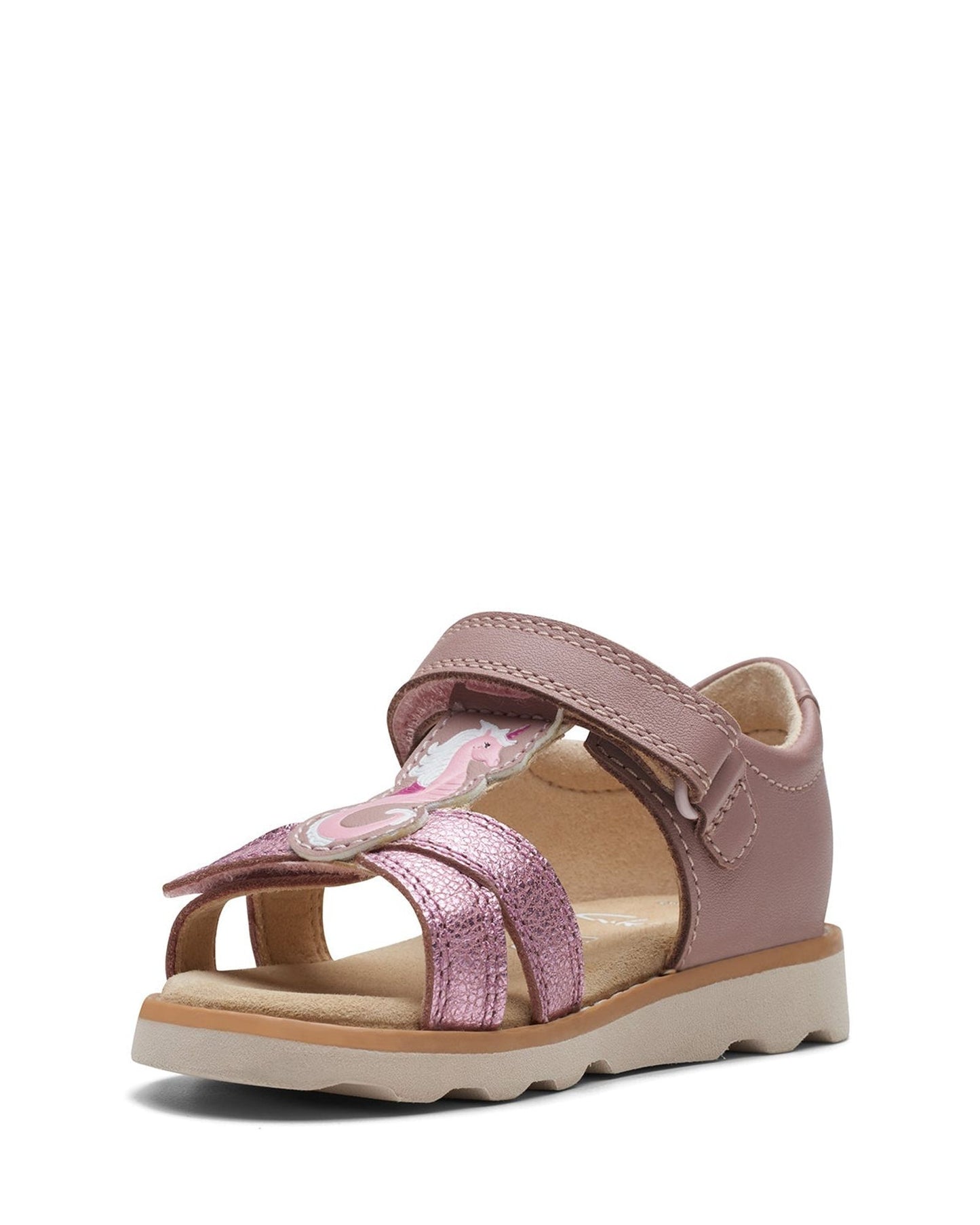 Clarks Girls Crown Brill Toddler. (Wide Fit)