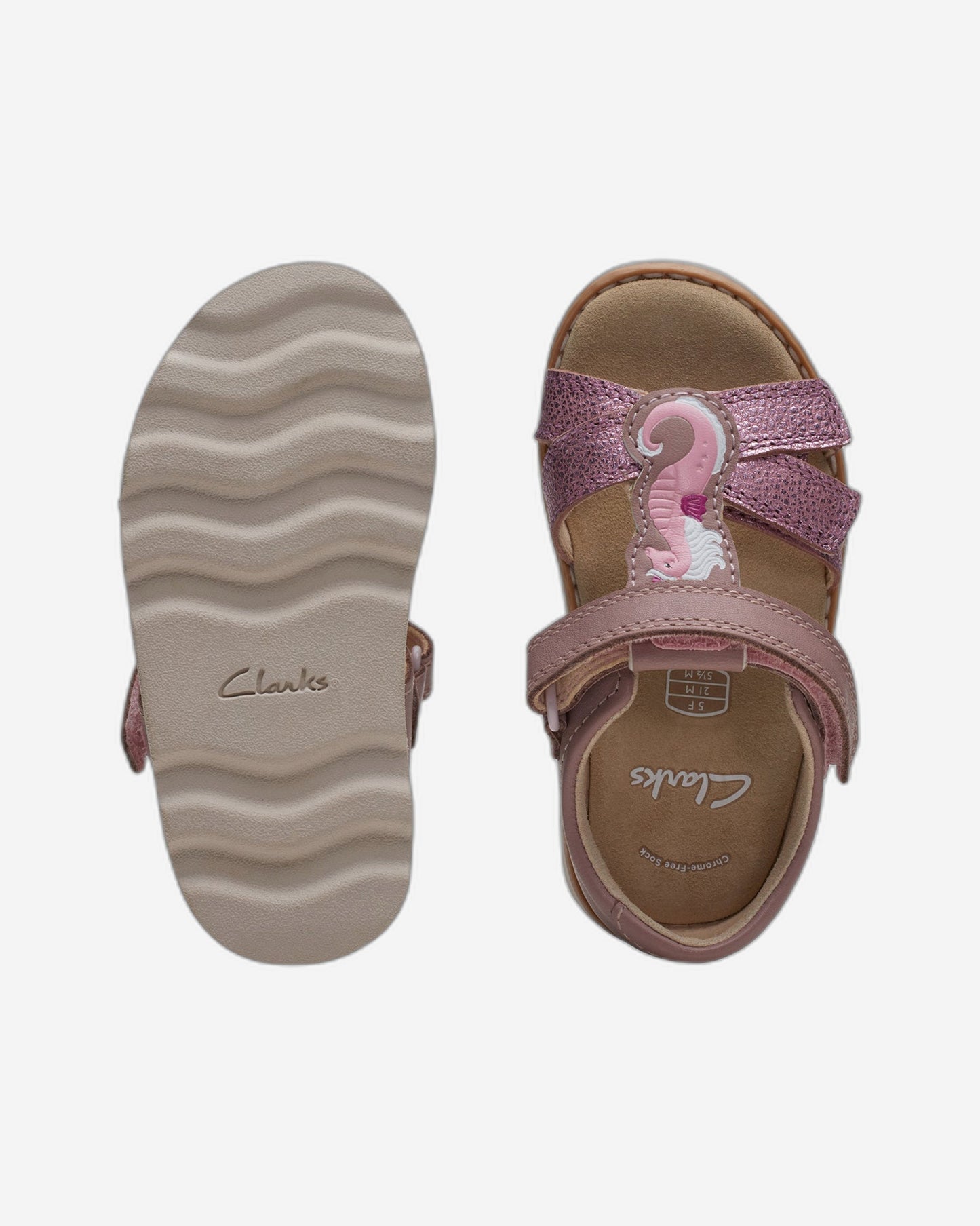 Clarks Girls Crown Brill Toddler. (Wide Fit)