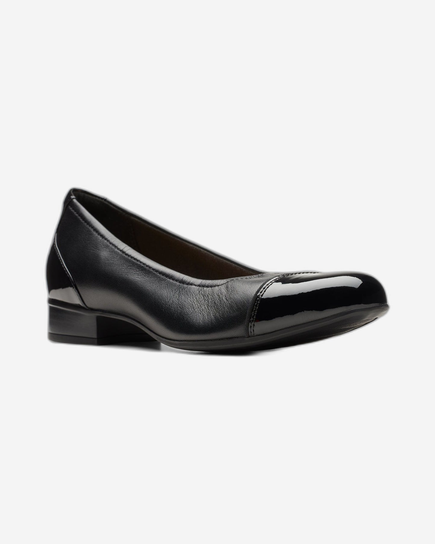 Clarks Juliet Step Shoes - Black Leather (Standard Fit)
