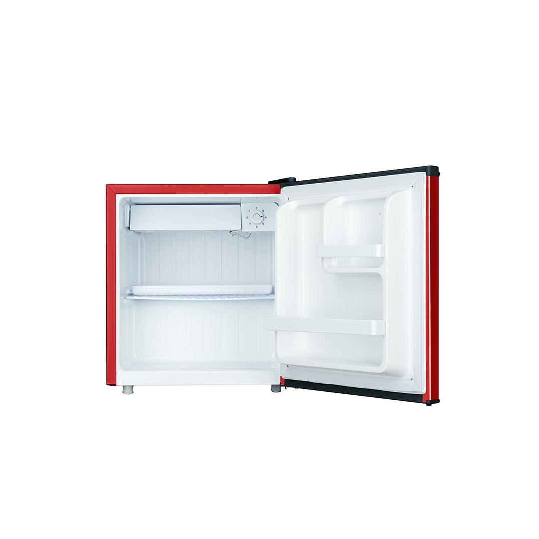 Hoover 62L Single Door Compact Refrigerator with Freezer Compartment - Mechanical Control, Adjustable Thermostat, 1 Removable Shelf, Defrost Feature, 1 Year Warranty,Red - HSD-K62-R