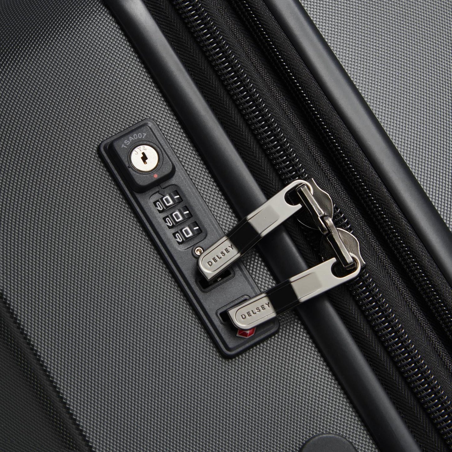 Delsey Paris Depart Hard 80cm Hardcase 4 Double Wheel Expandable Check-In Luggage Trolley Case Black - 00314583000 X9