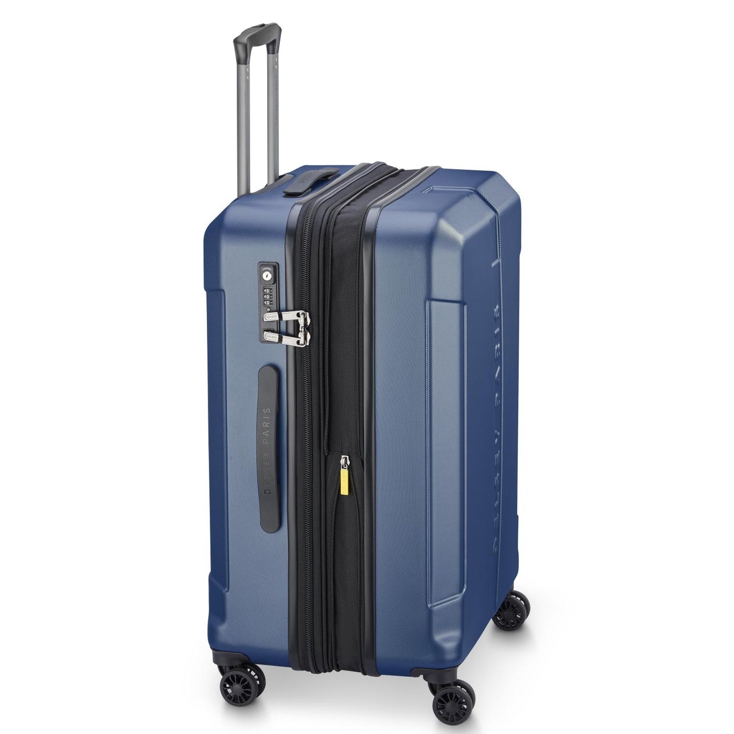 Delsey Paris Depart Hard 81cm Hardcase Expandable 4 Double Wheel Check-In Luggage Trolley Case Navy Blue - 00314583022 X9