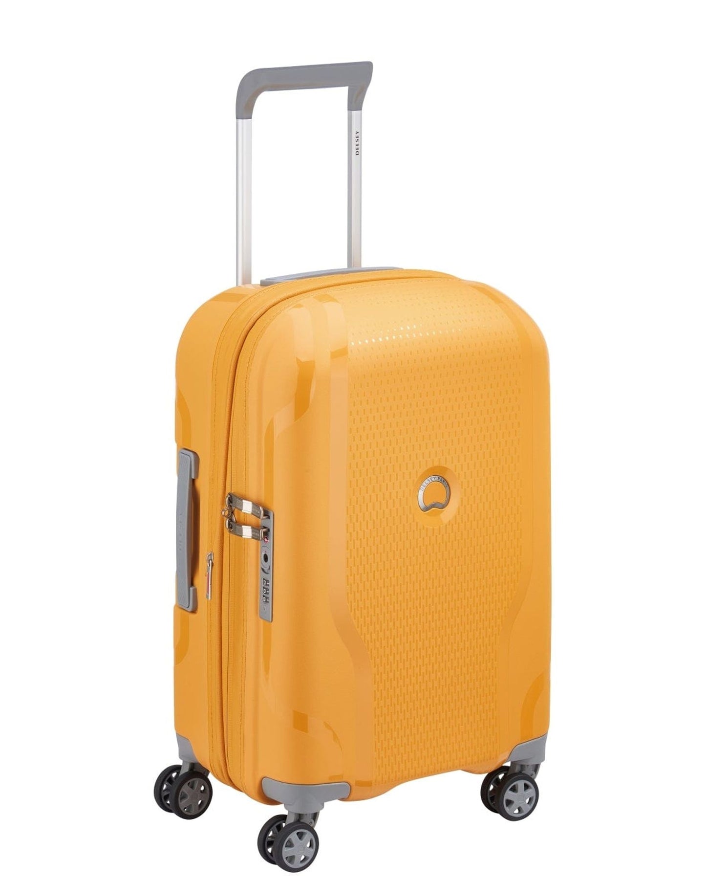 Delsey Paris Clavel 55cm Hardcase 4 Double Wheel Expandable Cabin Luggage Trolley Yellow - 00384580105
