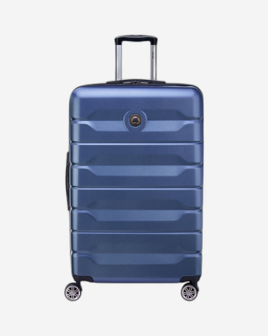 Delsey Paris Air Armour 80Cm Hardcase 4 Double Wheel Expandable Large Check-In Luggage Trolley Night Blue - 00386683002T9