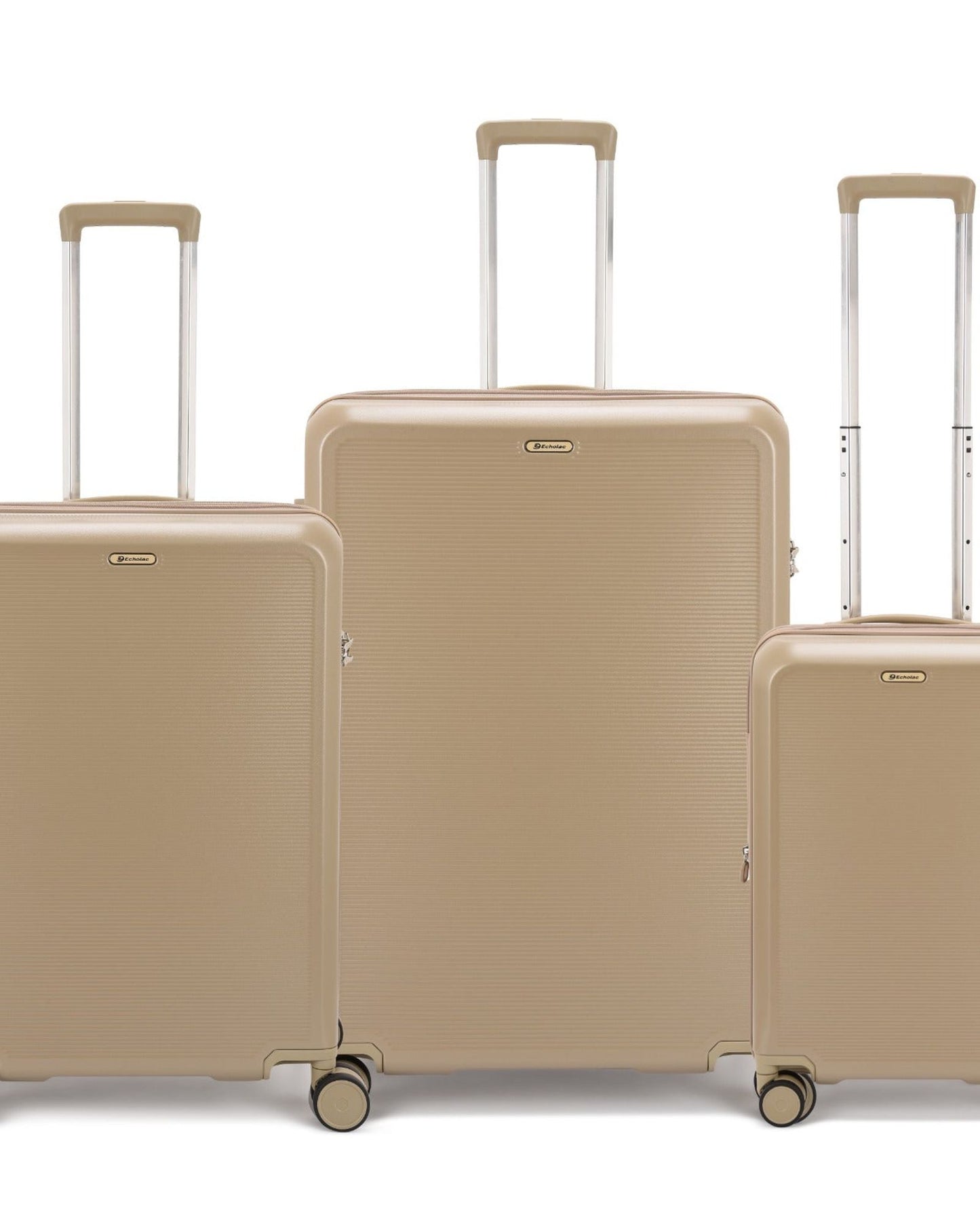 Echolac Sense 56+67+78cm Hardcase Expandable 4 Double Wheel 3 Piece Luggage Trolley Set