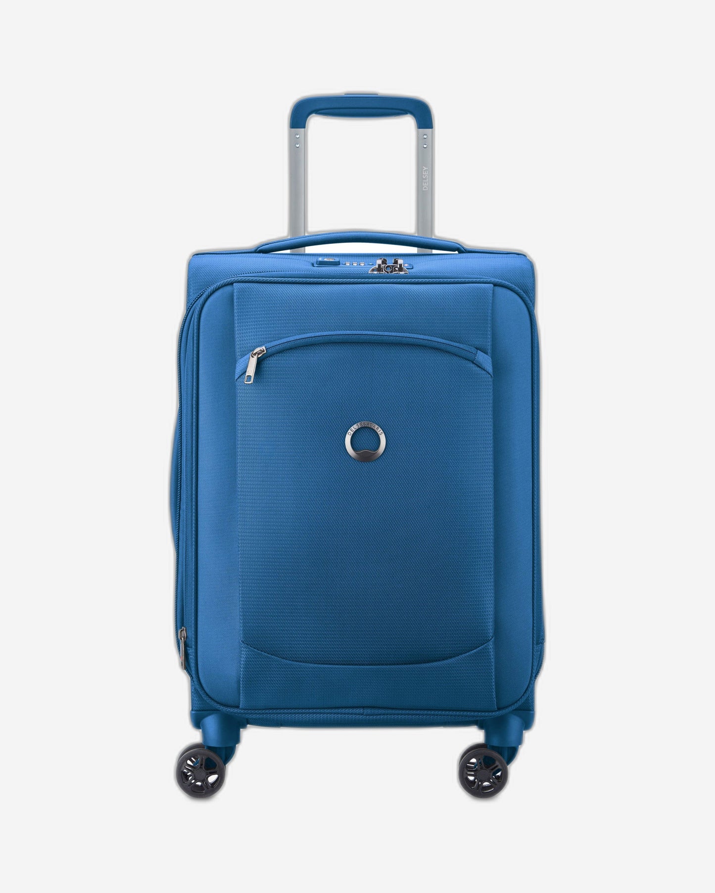 Delsey Paris Montmartre Air 2.0 55cm Softcase 4 Double Wheel Expandable Cabin Luggage Trolley Light Blue - 00235280912