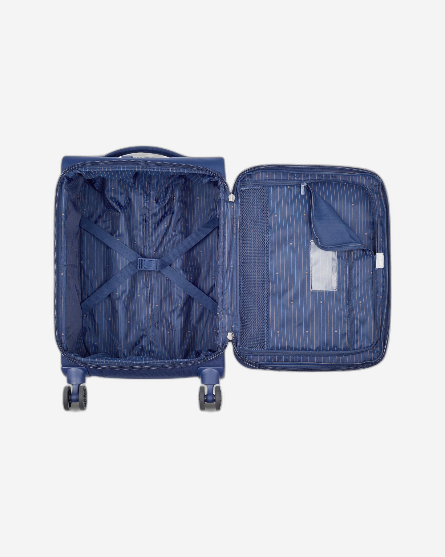 Delsey Paris Brochant 2.0 55Cm Softcase 4 Double Wheel Expandable Cabin Luggagetrolley Blue - 00225680102