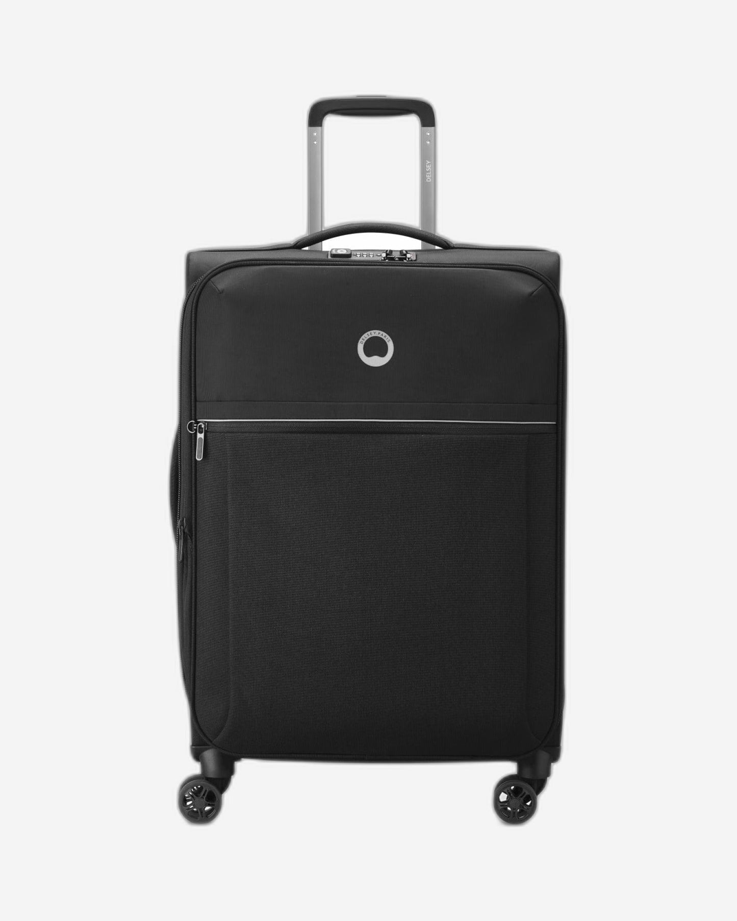 Delsey Paris Brochant 2.0 67Cm Softcase 4 Double Wheel Expandable Medium Check-In Luggage Trolley Black - 00225681000