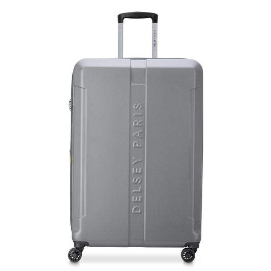 Delsey Paris Depart Hard 81cm Hardcase Expandable 4 Wheel Check-in Luggage Trolley Case Grey - 00314583001 X9