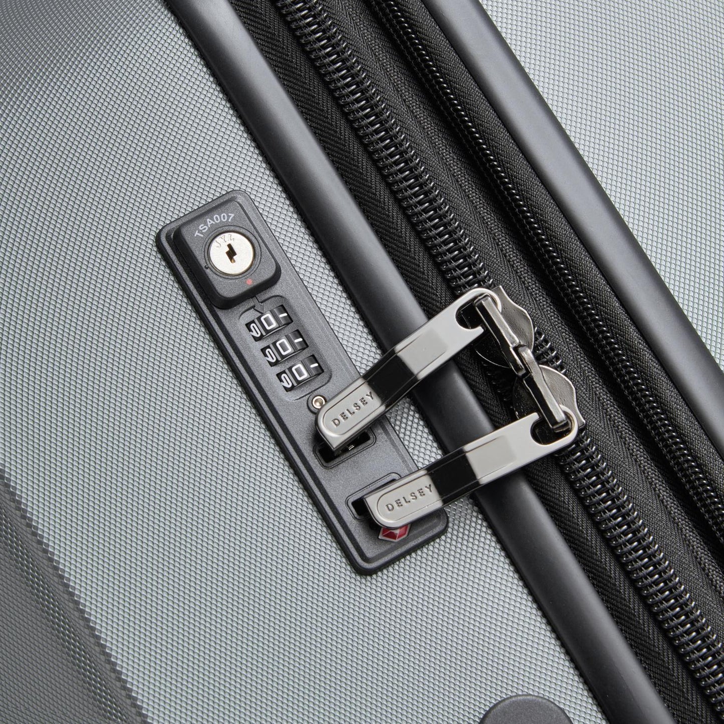 Delsey Paris Depart Hard 81cm Hardcase Expandable 4 Wheel Check-in Luggage Trolley Case Grey - 00314583001 X9