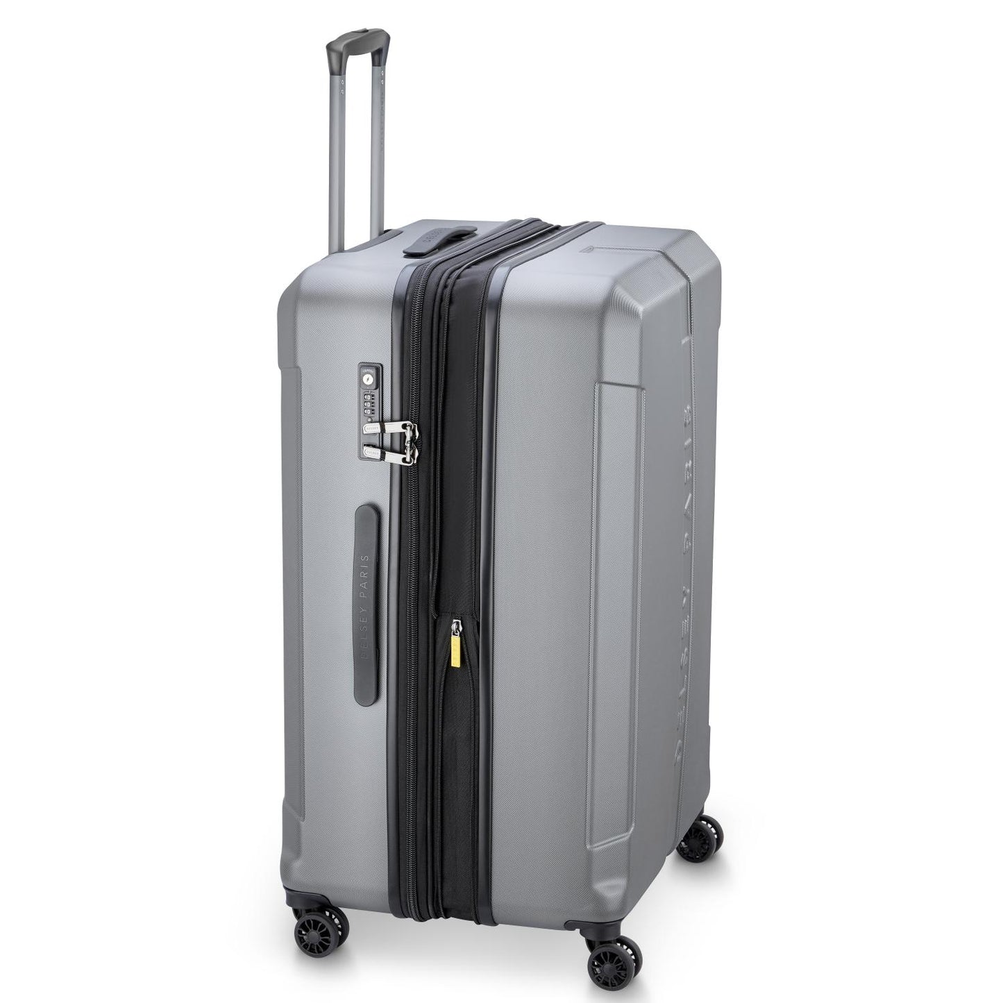 Delsey Paris Depart Hard 81cm Hardcase Expandable 4 Wheel Check-in Luggage Trolley Case Grey - 00314583001 X9