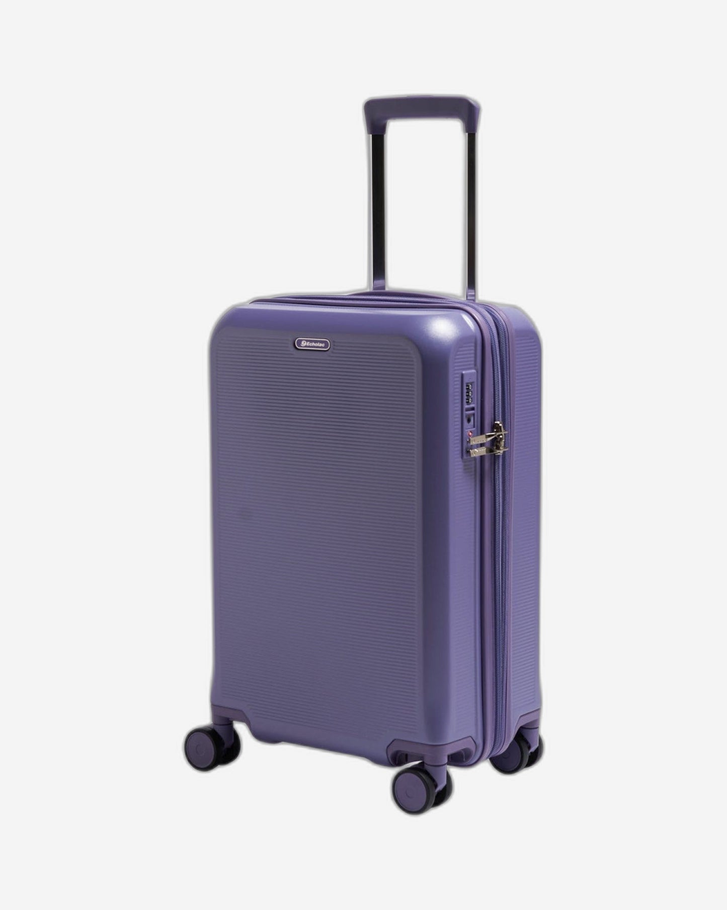 Echolac Sense 56cm Hardcase Expandable 4 Double Wheel Cabin Luggage Trolley Purple - CHT0023S -20 Purple