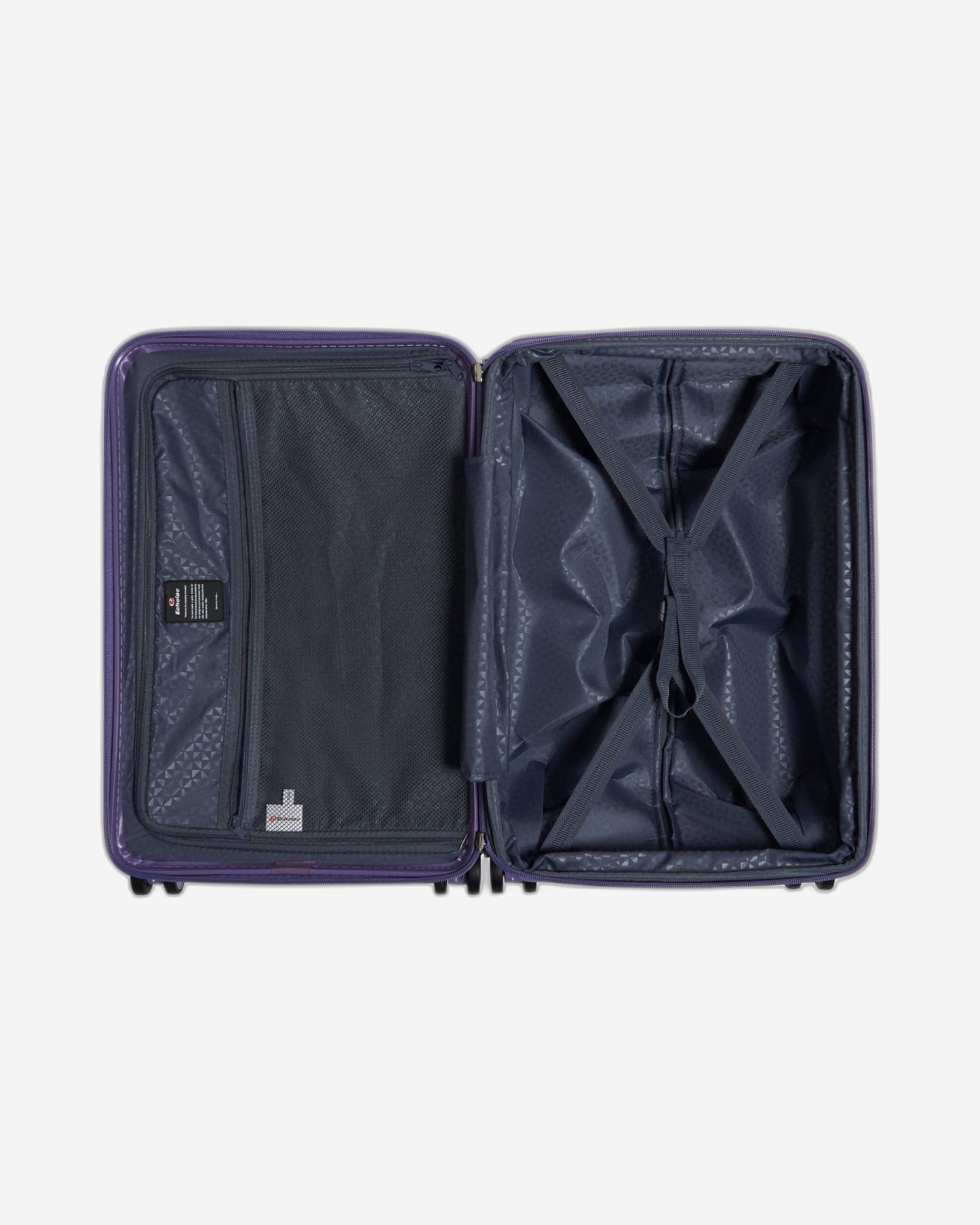 Echolac Sense 56cm Hardcase Expandable 4 Double Wheel Cabin Luggage Trolley Purple - CHT0023S -20 Purple