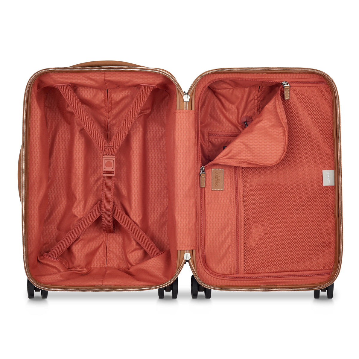Delsey Paris Chatelet Air 2.0 55cm Hardcase 4 Double Wheel Cabin Luggage Trolley Brown - 00167680106