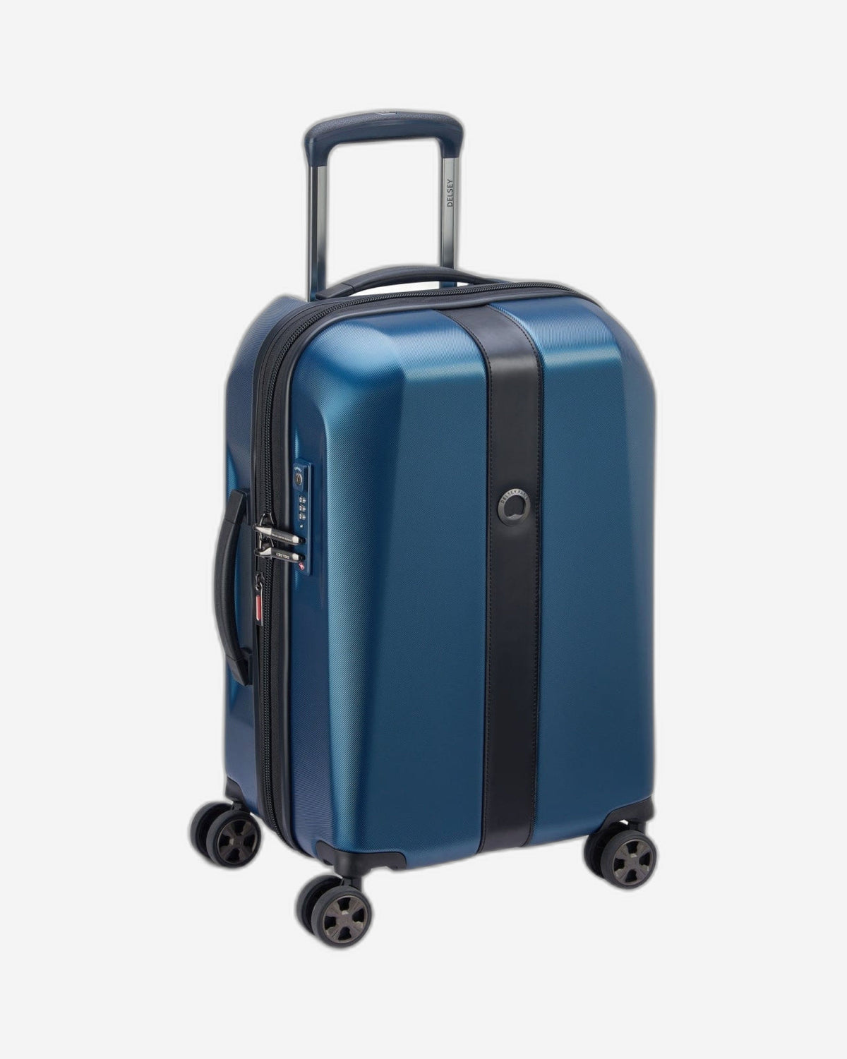 Delsey Paris Promenade Hard 2.0 55Cm Hardcase 4 Double Wheel Expandable Cabin Luggage Trolley Blue - 00208880102