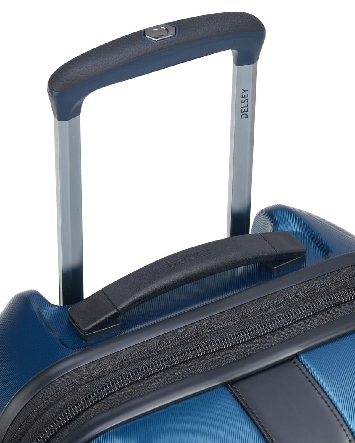 Delsey Paris Promenade Hard 2.0 55Cm Hardcase 4 Double Wheel Expandable Cabin Luggage Trolley Blue - 00208880102