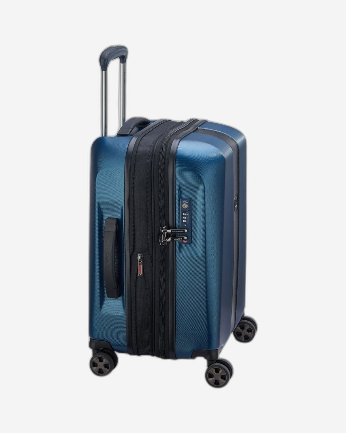 Delsey Paris Promenade Hard 2.0 55Cm Hardcase 4 Double Wheel Expandable Cabin Luggage Trolley Blue - 00208880102