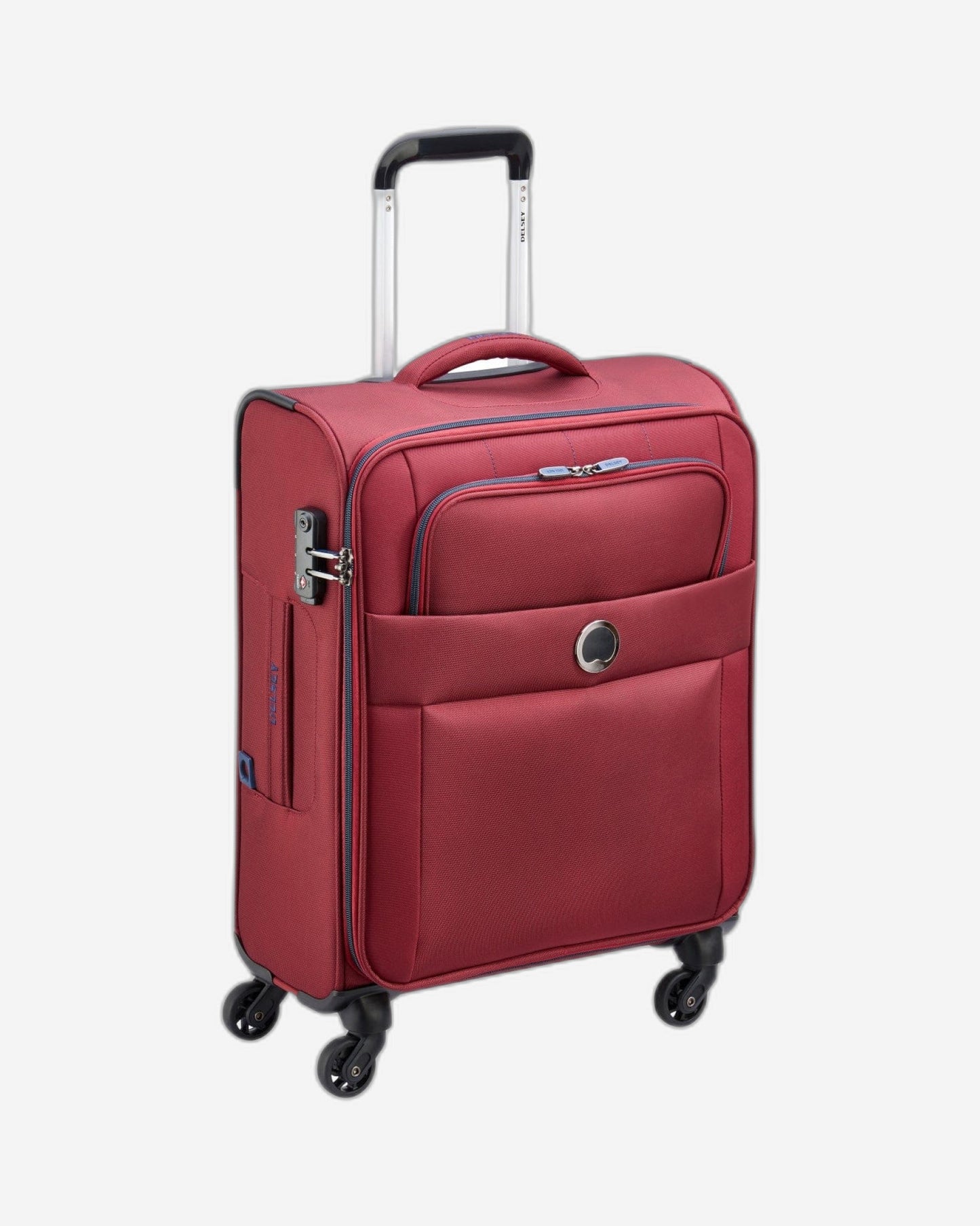 Delsey Paris Cuzco 55cm Softcase 4 Wheel Cabin Luggage Trolley Case Red - 00390680104